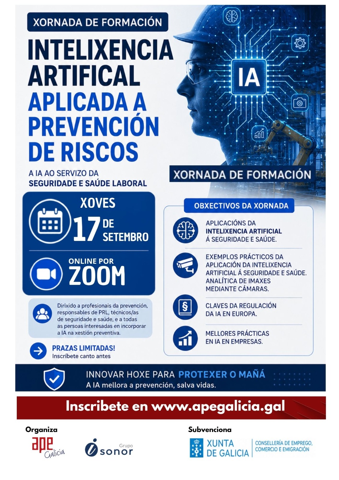 ApE Galicia Cartel Jornada online IA 